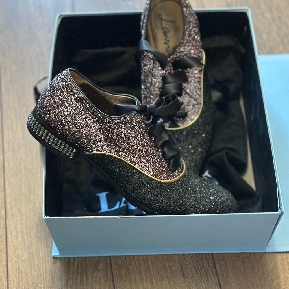 RARE runway Lanvin Glitter shoes - Picture 3 of 5